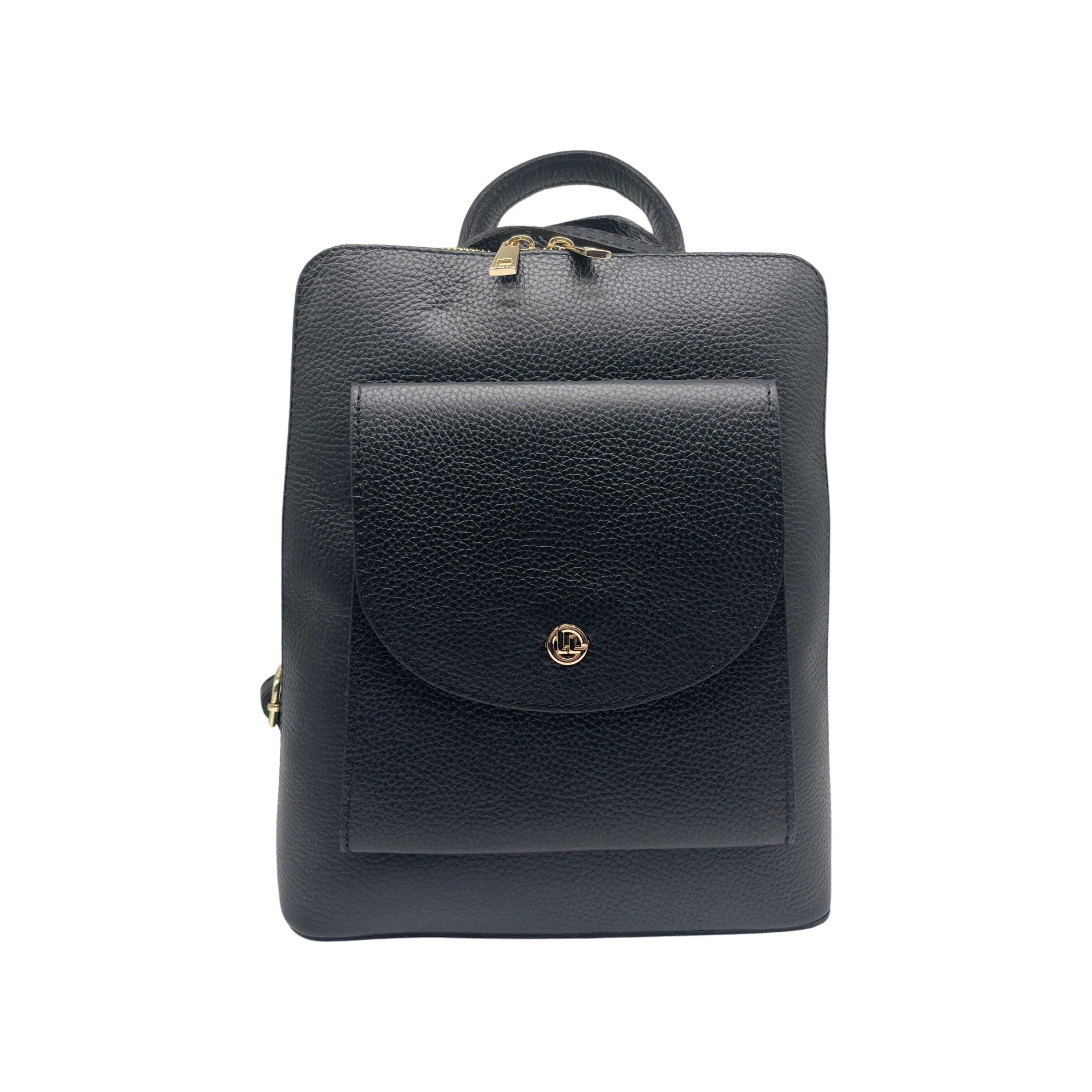 ZAINO IN PELLE GRANATA DOROTEA NERA