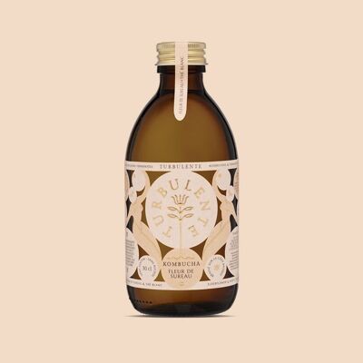 Kombucha de flor de saúco y té blanco, orgánica, País Vasco, 30 CL, Turbulente Kombucha