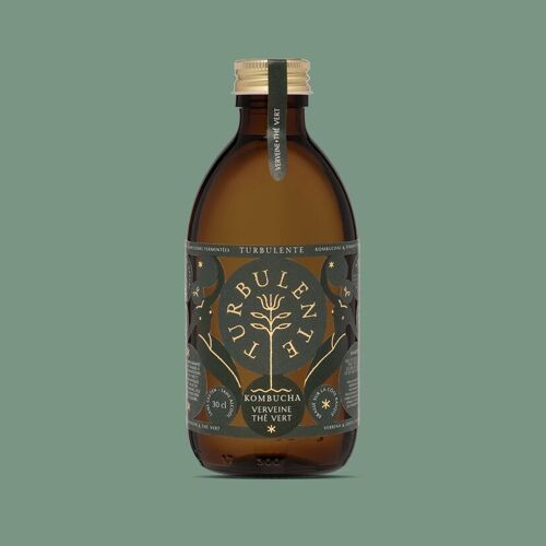 Kombucha Verveine & Thé Vert, Bio, Pays Basque, 30CL, Turbulente Kombucha