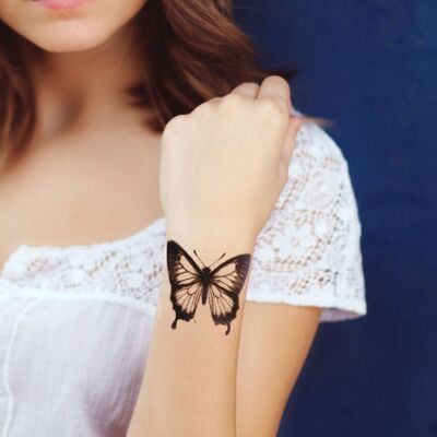 vintage butterfly temporary tattoo