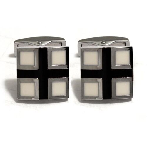 Cross Black and Cream Square Cufflinks