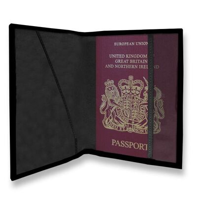 Porta Pasaporte Negro
