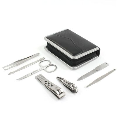 Black Saffiano Medium-Sized Manicure Set