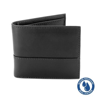 Black Water Resistant Leather Wallet