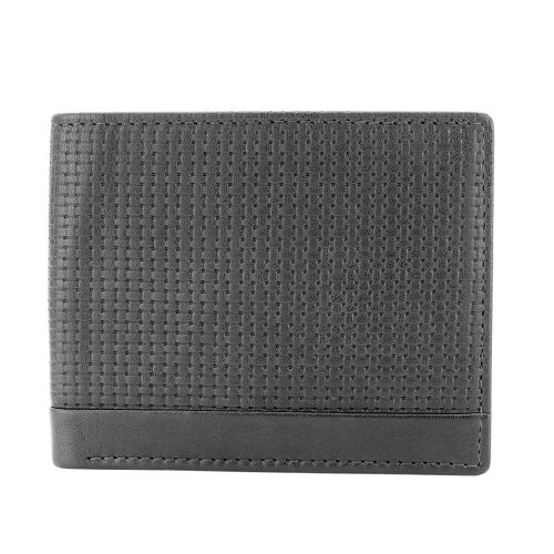 Black Weave Pattern Wallet