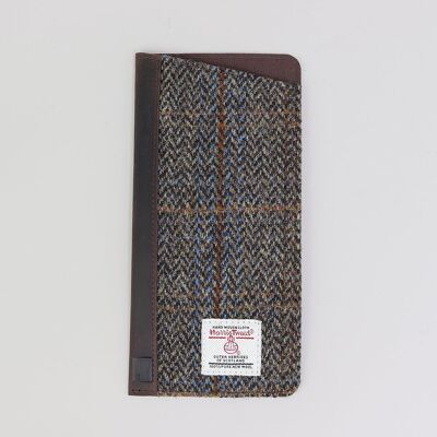 Braunes Harris Tweed Brillenetui