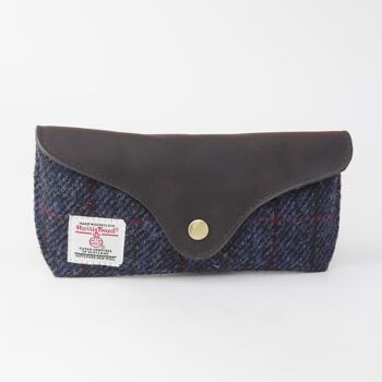 Étui à lunettes Harris Tweed bleu 1