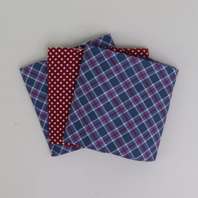 Blue Check/Red Spot Handkerchiefs