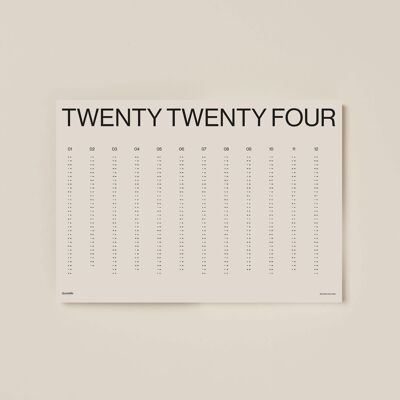 Planificateur mural minimaliste 2024, calendrier mural, organisateur mural avec calendrier, grand calendrier mural 2023, calendrier d’une page (680x 480 mm)