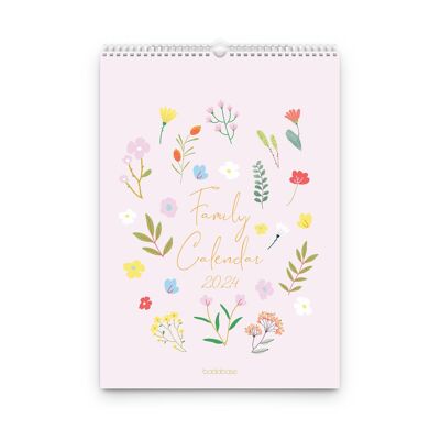 2024 Floral Family Organiser Calendar