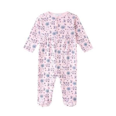 Girl's footed pajamas Sweet Tiger print