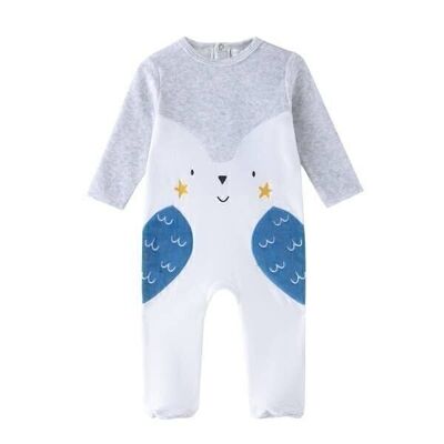 Pyjama Velours Garçon Body Hibou