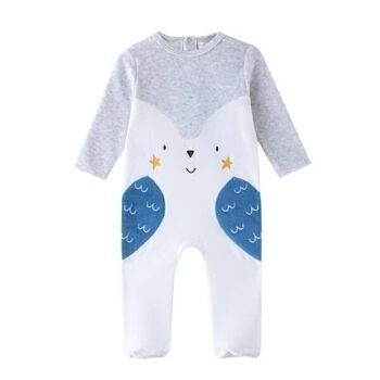 Pyjama Velours Garçon Body Hibou 1