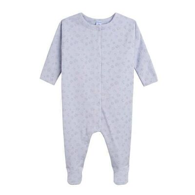 Hellblauer Samtpyjama für Babys