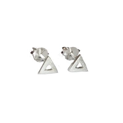 Triangle stud earrings open