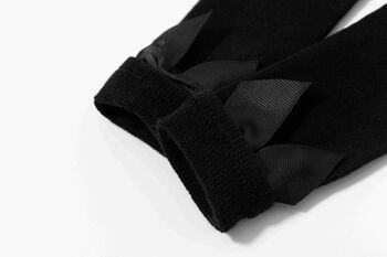Chaussettes Hautes Avec Noeud Fille Noir 2