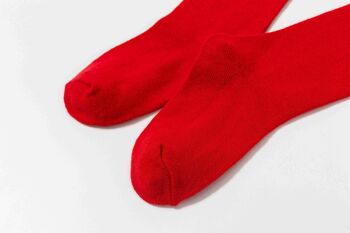 Chaussettes Hautes Avec Noeud Fille Rouge 2