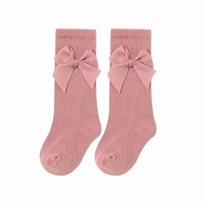 Chaussettes Hautes Avec Nœud Maquillage Bébé Fille