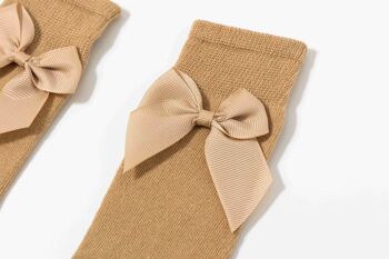 Chaussettes hautes bébé fille Camel 2