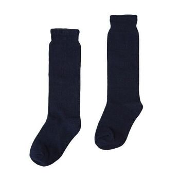 Chaussettes Medium College de couleur Marine 1