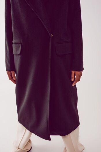 Manteau formel à double boutonnage de haute qualité en noir 6