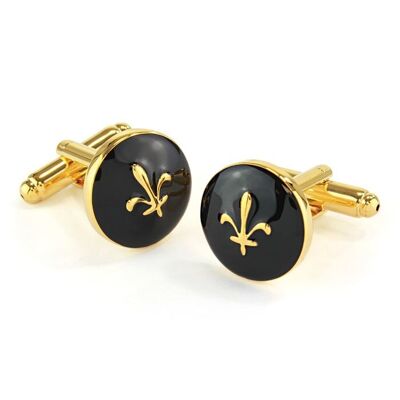 Fleur de Lys Gilt Finish Cufflinks