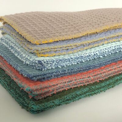 12 washable and reusable honeycomb (sponge) towels