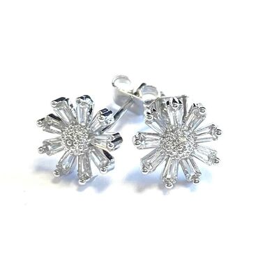 Earrings diamond daisy