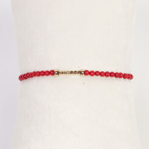 BRACELET HEMATITE & CORAIL