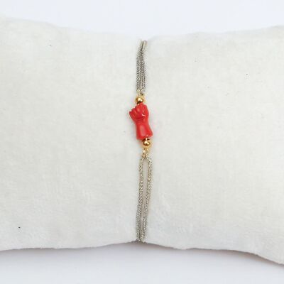 GOLD CORAL HAND BRACELET