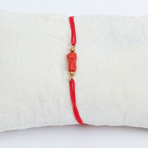 BRACELET MAIN CORAIL ROUGE