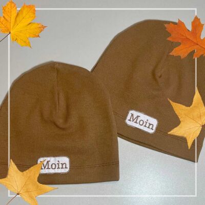 Gorro elástico con aplicación de bordado Moin talla 86/92