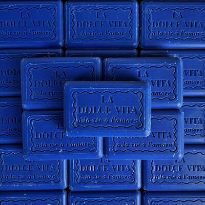 Blue organic French soap