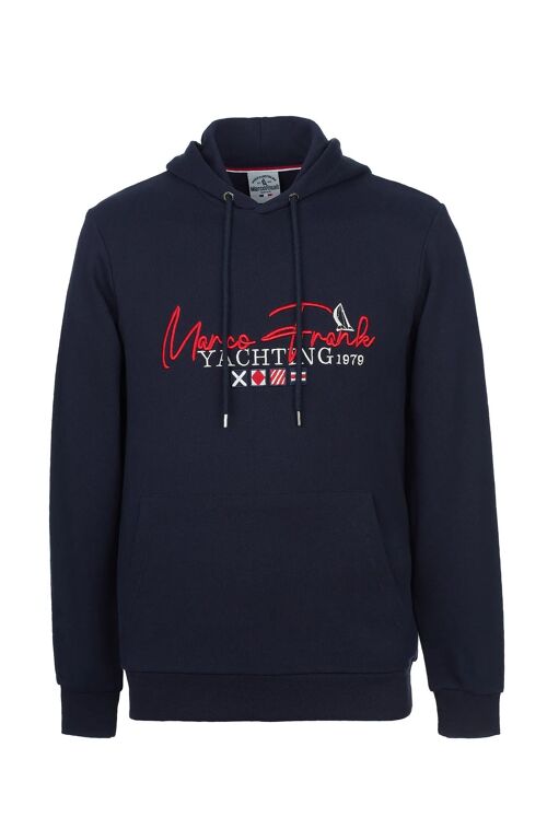 Matisse : Sweat à Capuche Brodé d’un Drapeau Style Nautique