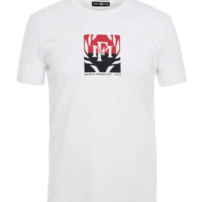 Liam : T-Shirt avec Logo Bicolore Imprimé