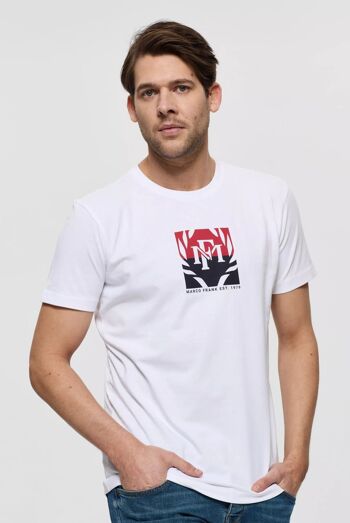 Liam : T-Shirt avec Logo Bicolore Imprimé 7
