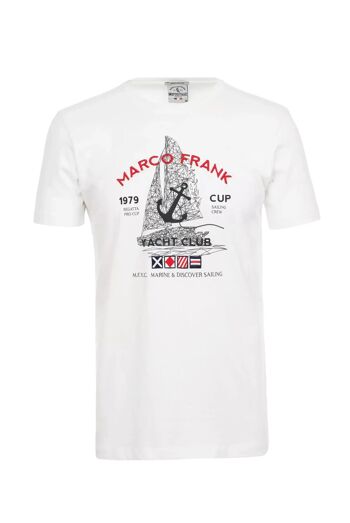 Lyon : T-Shirt avec Logo Brodé, Imprimé Nautique 1