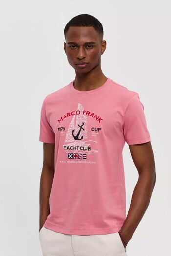 Lyon : T-Shirt avec Logo Brodé, Imprimé Nautique 2