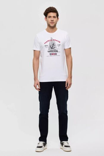 Lyon : T-Shirt avec Logo Brodé, Imprimé Nautique 9