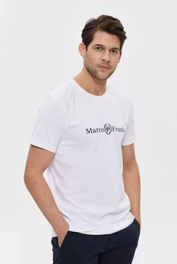 Antoine : T-Shirt avec Logo Couronne Blanc 2