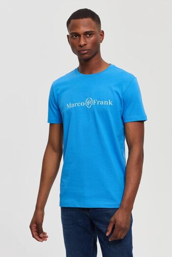 Antoine : T-Shirt avec Logo Couronne Bleu Royal 3