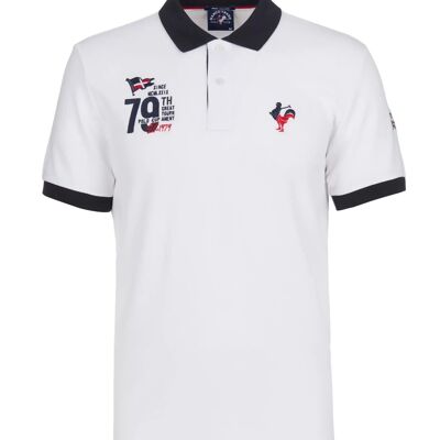 Edouard: Poloshirt mit zweifarbigem Logo
