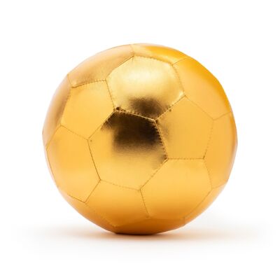 Balón de fútbol de tela dorado 22 cm.