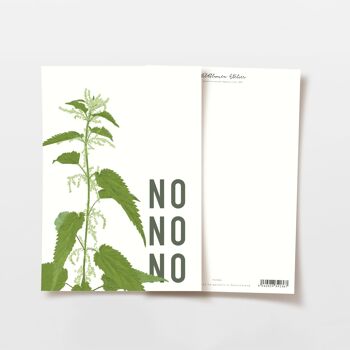 Carte postale Ortie Non Non Non, certifiée FSC 1