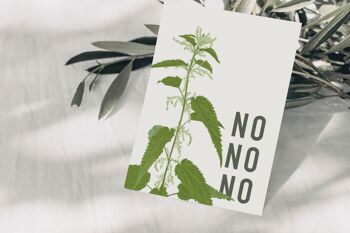 Carte postale Ortie Non Non Non, certifiée FSC 2