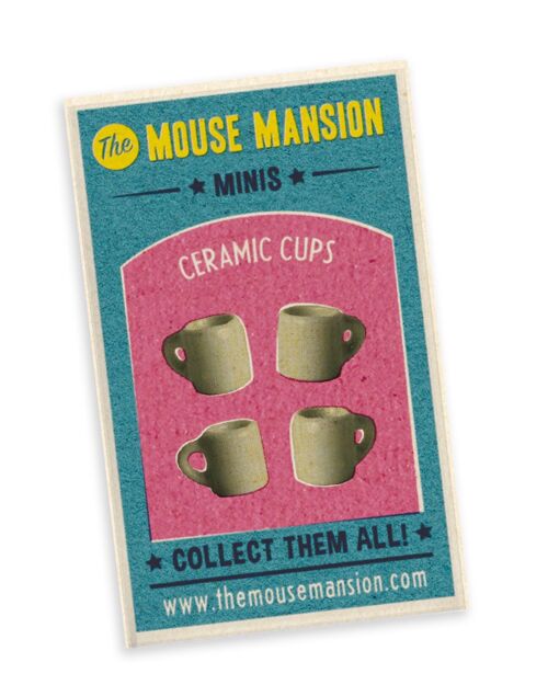 Kids DIY Dollhouse Miniatures - Cups (Scale 1:12) - The Mouse Mansion