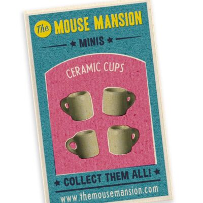 Kids DIY Dollhouse Miniatures - Cups (Scale 1:12) - The Mouse Mansion