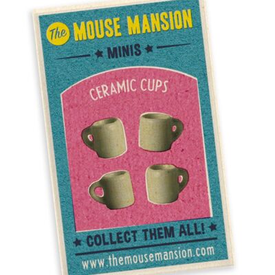 Miniature per case delle bambole fai-da-te per bambini - Tazze (Scala 1:12) - The Mouse Mansion