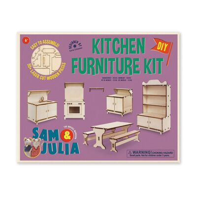 Kids DIY Dollhouse Furniture Kit - Kitchen (Scale 1:12) - The Mouse Mansion