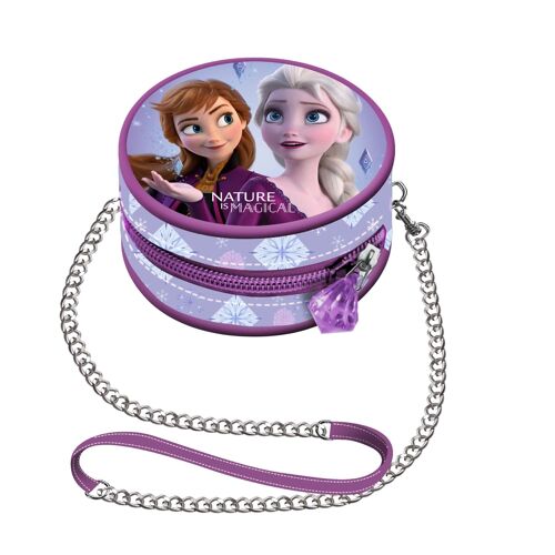 Disney Frozen 2 Admiration-Mini Bolso con Cadena Disney Redondo, Malva
